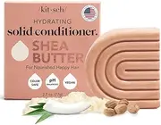 Kitsch Shea Butter Conditioner Bar for Hair Hydration | Nourishing Hair Mask | Made in US | Eco-Friendly Zero Waste Solid Bar Conditioner | Moisture for Dry Hair | Works w/Natural Shampoo Bar, 2.7oz