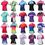 Ladies Cycling Jersey with Zipper Pocket Women's Summer Bicycle Jersey Cycle Top