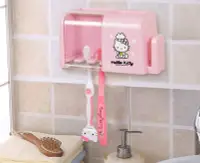 在飛比找Yahoo!奇摩拍賣優惠-創意kt貓hello kitty凱蒂貓牙刷架牙具座吸盤式牙刷