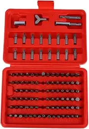 SustVita Professional Security Tamperproof Bits, 100 Pieces Screwdriver Bit Set with Torx Hex Adaptors for Impact Driver and Electrical Appliances Repair