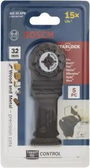 Bosch Accessories 5x Starlock Plunge Cutting Blade AIZ 32 APB for Wood and Metal