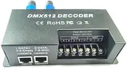 DMX Decoder LED Controller DMX512 Dimmer RGBW LED Strip Light Decoder 4 Channel Black Switch Encoders