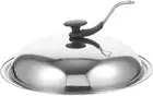 Pan Pot Lid Stainless Steel Wok Cover 36cm Universal Lid Round Dome Cast Iron Po