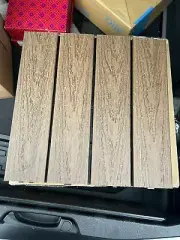 10 sq ft UltraShield 1'x1' Outdoor Composite Deck Tile in Brazilian