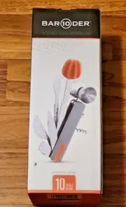 Bar10der Ulitimate Bartender Tool Cocktail Companion 10 in 1 EASY Bartender NWT