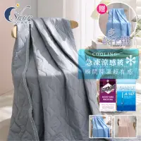 在飛比找momo購物網優惠-【ISHUR 伊舒爾】買1送1 台灣製 急凍涼感被 5x6尺
