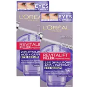 2 x L'oreal Paris Revitalift Filler Fragrance Free Eye Serum 20ml