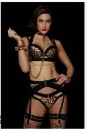 New Honey Birdette Kukuro Leopard Suspender Size Small