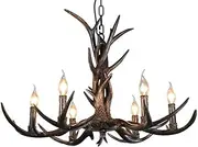 European Retro Antler Chandelier Living Room Simple Industrial Restaurant Lamp Clothing Store Features Creative Antler Chandelier (6 Head) Comfortable Anniversary