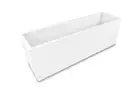 Greenlife Metal Designer Planter Box with Base 1200 x 340 x 400mm Vibrant White