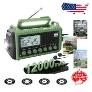 Compact AM/FM/SW NOAA Weather Radio with Loud SOS Alarm & Bright Flashlight
