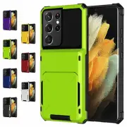 For iPhone 11 12 13 14 Pro Max Slim Shockproof Phone Case with Card Holder Cover