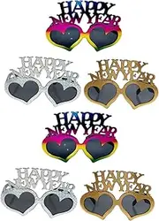 [PRETYZOOM] 6 Pcs New Year Glasses Kids Decor Kid Glasses Fancy Glasses New Year Fun Eyewear New Years Sunglasses New Year Eye Frames 2023 New Years Eve Party Glasses 2023 Sunglasses Photo