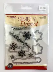 Simply Defined - WINTER WONDERLAND, FALLING SNOWFLAKES - STAMPS and DIE SET
