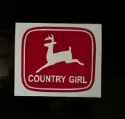 2- John Deere Country Girl Tractor Decal/Sticker - one of a kind + Decal