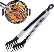 Spaghetti Tongs for Serving Pasta,Non-Stick Silicone Spaghetti Fork - Heat-Resistant Ergonomic Food Clip Server for Cooking Steak Veggies Outdoor BBQ Parties