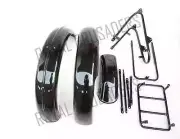 NORTON 16H BLACK PAINTED FRONT & REAR MUDGUARD SET WITH COMPLETE STAYS