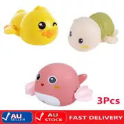 3xBaby Swimming Turtle Chain Bath Toys Baby Kids Children Bathroom Toy Pool Toy
