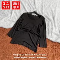 在飛比找蝦皮購物優惠-優衣庫 Hitam Uniqlo 黑色長袖袖口襯衫 XL 碼