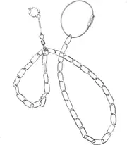 DRESSOOS Bird Traction Rope Stainless Steel Bird Chain for Conure Pet Foot Rings