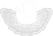 [LIFKOME] Fashionable Lace Capelet Women's Shawl Cape Faux Fur Shawl Winter Cape Embroidered Short-sleeved Cloak