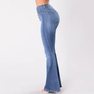 2022 Fashion elastic jeans women ladies jeans pants 女微喇褲