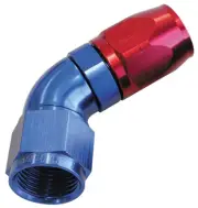 AEROFLOW RED/BLUE ONE PIECE FULL FLOW SWIVEL 60° HOSE END -4AN AF558-04