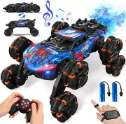 Sunrad 8WD Gesture Sensing RC Stunt Car with Spray & Light & Music for Kids Age
