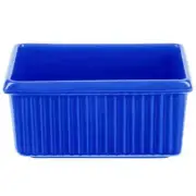 TableCraft CW1530CBL Cold 3 qt. Aluminum Rectangle Serving Bowl - Cobalt Blue