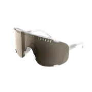 POC Devour Sunglasses Transparent Crystal With Brown/Silver Mirror Len