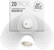Not Just A Patch Dexcom G7 Adhesive Patches (20 Pack) – Stelo CGM Sensor Patches – Breathable & Sweatproof Design with Precision-Cut Hole for Ventilation, Secure Fit & Long-Lasting Hold – Clear Transparent