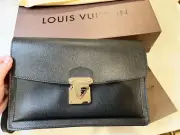 NEW Louis Vuitton Taiga Belaia Clutch Bag Pouch Ardoise Men M32592 E2342