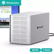 Yottamaster 5 Bay RAID USB3.0 Hard Drive Enclosure Storage For 2.5" 3.5" HDD 80T