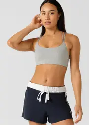 [Lorna Jane] Lotus Crop True Comfort Sports Bra in Grey, Size - 2XS 2XS Grey Marl