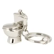 3 Pcs Classic 3D Keychain Mini Toilet Key Ring Chain Bathroom Cute Creative Gift trinket Car Styling Decoration
