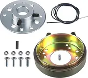 4.5" Rear Drum Brake Band Pin Brake Cable Steel Sprocket Brake Hub Adapter 1" Bore 1/4" Keyway for Predator 212cc 196cc 6.5hp Dune Buggies Drift Trike Heavy Duty Go Kart Cart Parts with Hardware Kit