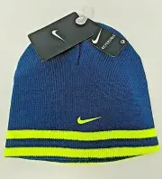 Nike Reversible Beanie Gym Blue Volt Youth Style Code 9A2047-U04