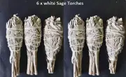 California White Sage Smudge Sticks 6 x 4" Torches Bundle Bulk Free Post