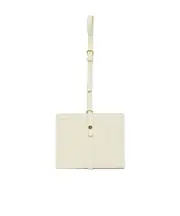 calf leather strapped clutch bag One size White