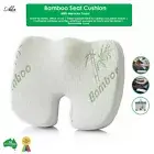 BAMBOO SEAT CUSHION Memory Foam Posture Coccyx Hip Back Lumbar Support Car Seat