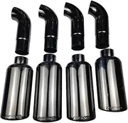 4 Pcs/lot Auto Car Exhaust tip Muffler Tip 304 Stainless Steel Compatible For Benz G-Class W463 G500 G550 G63 Exhaust Tip Nozzle(Black-AMG)