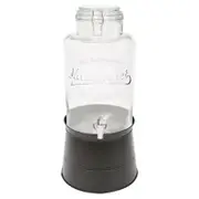 Rink Drink Glass Drinks Dispenser with Tap & Black Bucket Stand - 8.7L