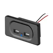 4.8A Dual-USB Car Socket 12V 24V for Motorcycle Auto Truck ATV Boat RV Bus4060