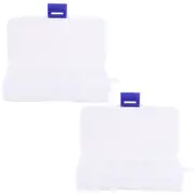 2Pcs 10-Slot Portable Plastic Resistors Electronic Component Case Box Q2Q92052