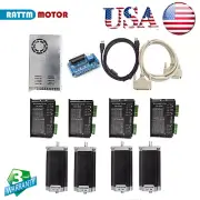 4 Axis CNC Kit Nema 23 Stepper Motor Driver 425oz.in 3A Mach3 Controller Card