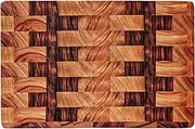 [ORANA] End-Grain 38x25cm Camphor Laurel Natural Anti-Bacterial Australian Hand-Made Eco-Friendly End Grain Board (Endgrain M)