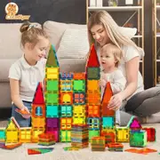 Magnetic Tiles Building Toys 100PCS Set Stacking Blocks Educational Learning Play STEM Construction Perfect Gift Boys Girls