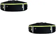 WOONEKY 2pcs Belt Waterproof Waist Bag Running Waist Bag Waterproof Gym Bag Running Pockets Waterproof Pouch for Fitness Sports Ultra-Thin Pockets Sports Pouch Black