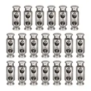 20pcs Double Hole Spring Stop Toggle Stopper String Cord Locks Pearl Nickel