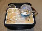 Samadoyo Borosilicate Glass Travel Tea Set With Teapot + 2 Cups + Tray
